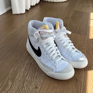 White Nike high tops